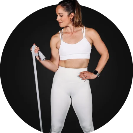 The Class Plan Instructor- Shauna with Pilates Resistance band